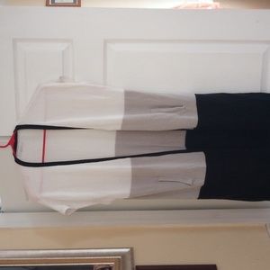 New York and Co, Long, sleeveless cardigan, XS, Colorblock